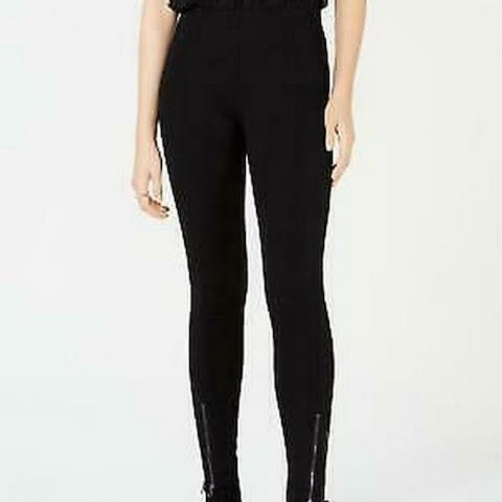 BAR Iii Zippered-Hem Skinny Pants, Size Small - Picture 4 of 5